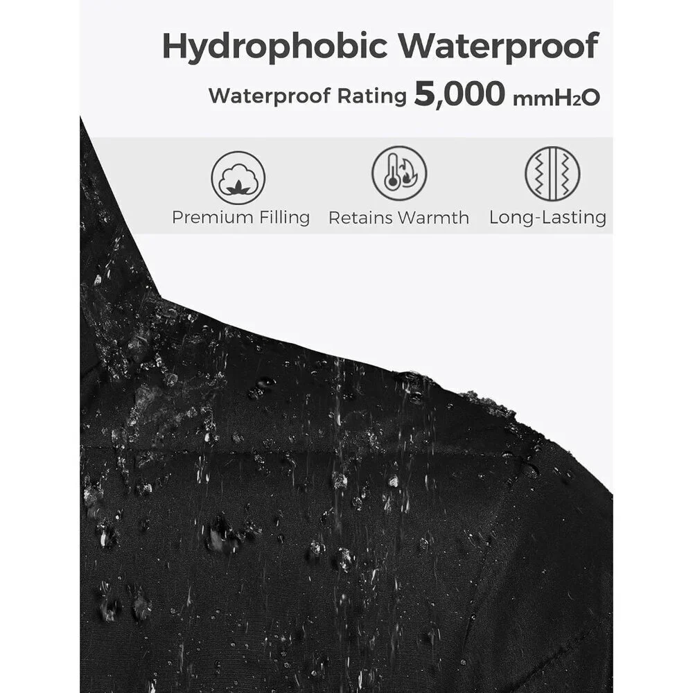 Women's Warm Winter Coat Heavy Puffer Jacket Parka with Fur Trimmed Hood - Picture 5 of 6